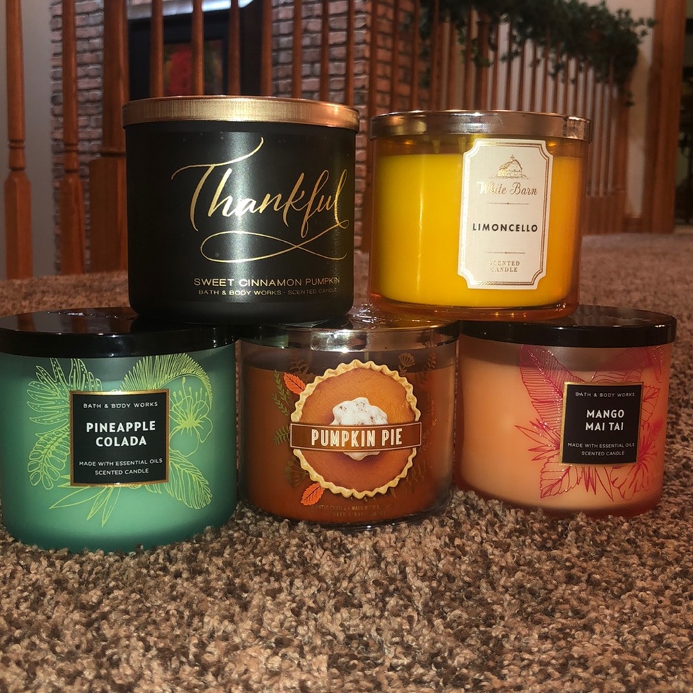 Bath and body works candles (3 wick)